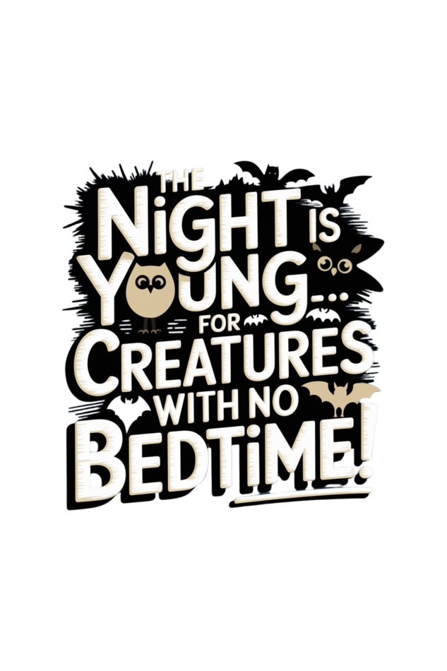 Night Is Young: No Bedtime Oversized Tee