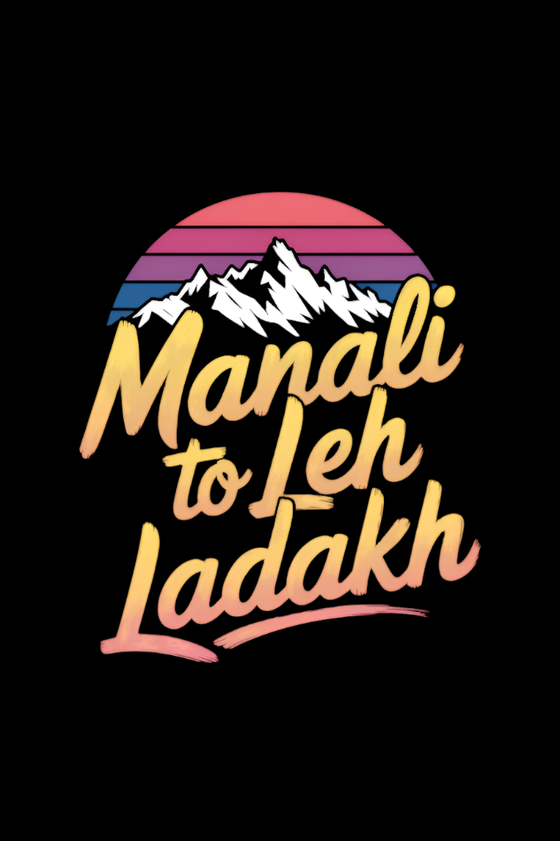 Unisex Tee-Manali to Leh: The Ultimate Adventure Road