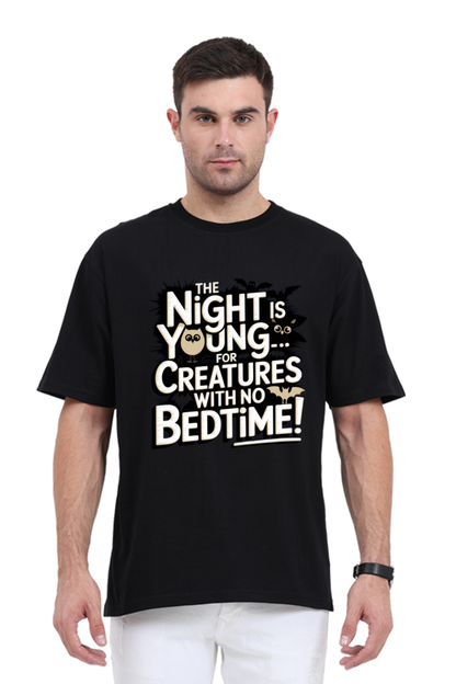 Night Is Young: No Bedtime Oversized Tee