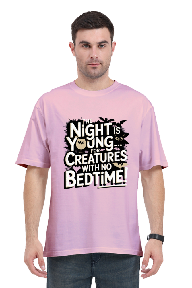 Night Is Young: No Bedtime Oversized Tee